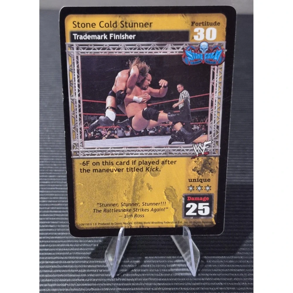 2000 WWF Comic Images Stone Cold Steve Austin #109 Raw Deal CCG Stunner Promo‎